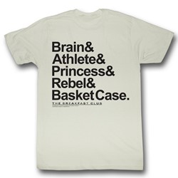 Breakfast Club - Mens New Names T-Shirt in Vintage White