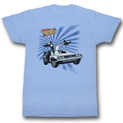 Back To The Future - Mens Comical T-Shirt in Light Blue