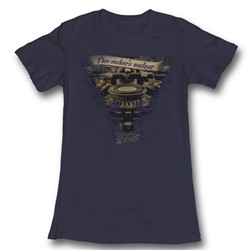 Back To The Future - Womens Very Elaborate T-Shirt in Navy