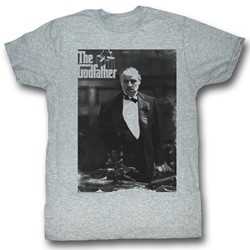 The Godfather - Mens The Don Again T-Shirt in Gray Heather