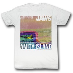 Jaws - Mens Amity Island T-Shirt in White