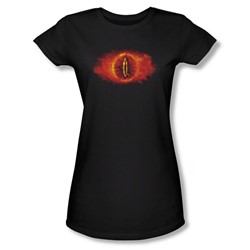 Lord Of The Rings - Eye Of Sauron Jrs Sheer Cap Sleeve T-Shirt In Black