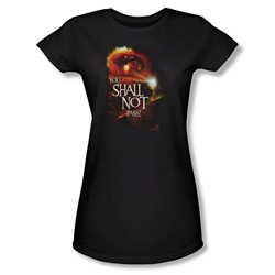 Lord Of The Rings - You Shall Not Pass Jrs Sheer Cap Sleeve T-Shirt In Black