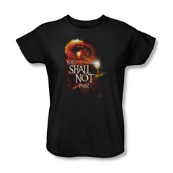 Lord Of The Rings - You Shall Not Pass Womens Short Sleeve T-Shirt In Black