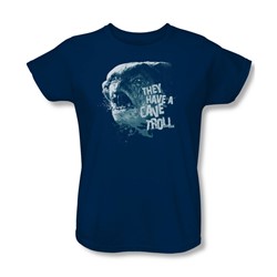 Lord Of The Rings - Cave Troll Womens Short Sleeve T-Shirt In Navy