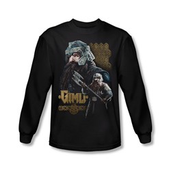 Lord Of The Rings - Gimli Adult Long Sleeve T-Shirt In Black