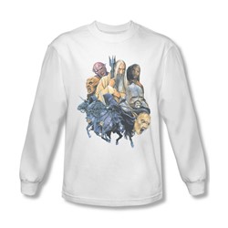 Lord Of The Rings - Collage Of Evil Adult Long Sleeve T-Shirt In White