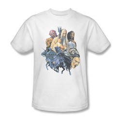 Lord Of The Rings - Collage Of Evil Adult Short Sleeve T-Shirt In White