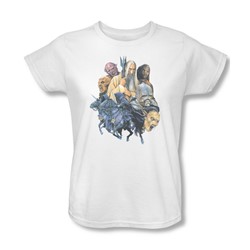 Lord Of The Rings - Collage Of Evil Womens Short Sleeve T-Shirt In White