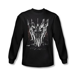 Lord Of The Rings - Big Sauron Head Adult Long Sleeve T-Shirt In Black