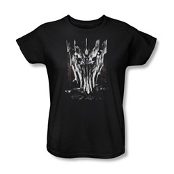Lord Of The Rings - Big Sauron Head Womens Short Sleeve T-Shirt In Black