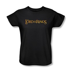 Lord Of The Rings - Lotr Logo Womens Short Sleeve T-Shirt In Black