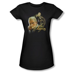 Lord Of The Rings - Legolas Jrs Sheer Cap Sleeve T-Shirt In Black