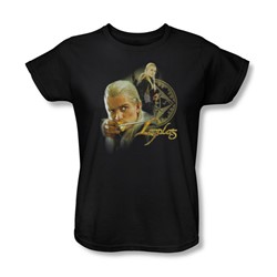 Lord Of The Rings - Legolas Womens Short Sleeve T-Shirt In Black