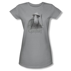 Lord Of The Rings - Gandalf The Grey Jrs Sheer Cap Sleeve T-Shirt In Silver