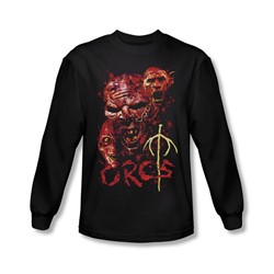 Lord Of The Rings - Orcs Adult Long Sleeve T-Shirt In Black