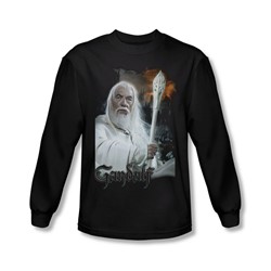 Lord Of The Rings - Gandalf Adult Long Sleeve T-Shirt In Black