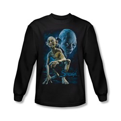 Lord Of The Rings - Smeagol Adult Long Sleeve T-Shirt In Black