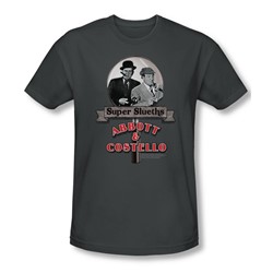Abbott & Costello - Mens Super Sleuths T-Shirt In Charcoal