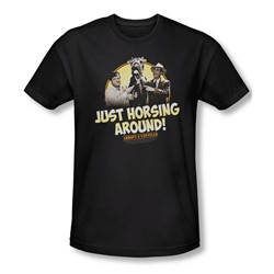 Abbott & Costello - Mens Horsing Around T-Shirt In Black