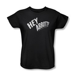 Abbott & Costello - Womens Hey Abbott T-Shirt In Black