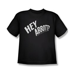 Abbott & Costello - Big Boys Hey Abbott T-Shirt In Black