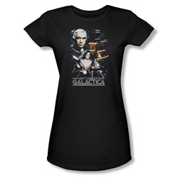 Battlestar Galactica - Womens 35Th Anniversary Collage T-Shirt In Black