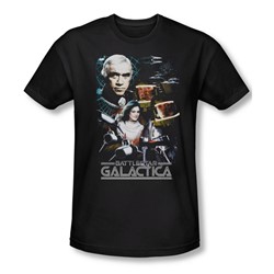 Battlestar Galactica - Mens 35Th Anniversary Collage T-Shirt In Black