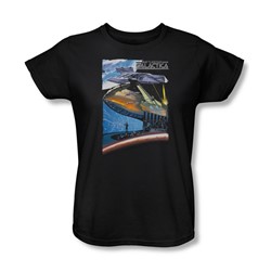 Battlestar Galactica - Womens Concept Art T-Shirt In Black