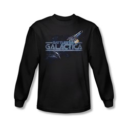 Battlestar Galactica - Mens Cylon Persuit Long Sleeve Shirt In Black