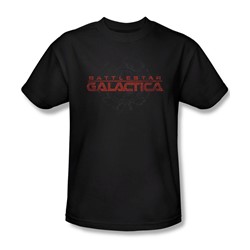 Battlestar Galactica - Mens Battered Logo T-Shirt In Black
