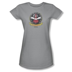 Battlestar Galactica - Womens Vampires Badge T-Shirt In Silver