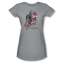 Battlestar Galactica - Womens Rebel Cenurion T-Shirt In Silver
