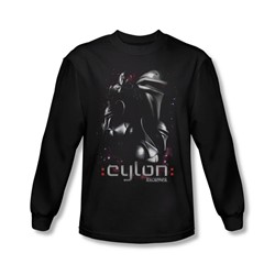 Battlestar Galactica - Mens Centurions Long Sleeve Shirt In Black