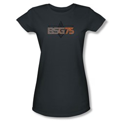 Battlestar Galactica - Womens Bsg75 T-Shirt In Charcoal