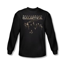 Battlestar Galactica - Mens Battle Cast Long Sleeve Shirt In Black