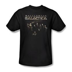 Battlestar Galactica - Mens Battle Cast T-Shirt In Black