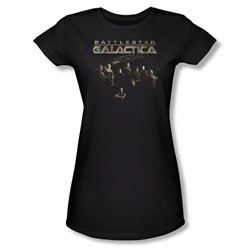 Battlestar Galactica - Womens Battle Cast T-Shirt In Black