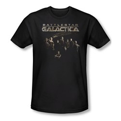 Battlestar Galactica - Mens Battle Cast T-Shirt In Black