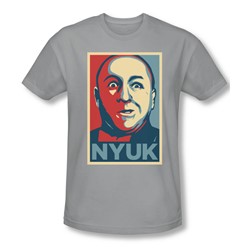 Three Stooges - Mens Nyuk T-Shirt In Silver