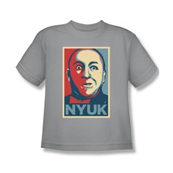 Three Stooges - Big Boys Nyuk T-Shirt In Silver