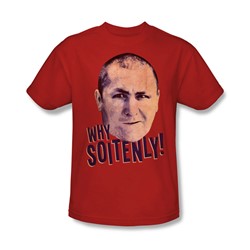 Three Stooges - Mens Why Soitenly T-Shirt In Red