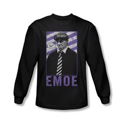 Three Stooges - Mens Emoe Long Sleeve Shirt In Black