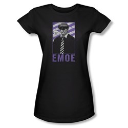 Three Stooges - Womens Emoe T-Shirt In Black