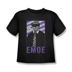Three Stooges - Little Boys Emoe T-Shirt In Black