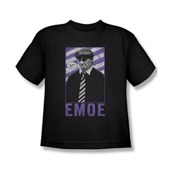 Three Stooges - Big Boys Emoe T-Shirt In Black