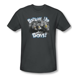 Three Stooges - Mens Bottoms Up T-Shirt In Charcoal