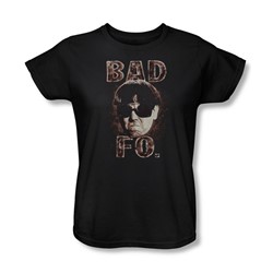Three Stooges - Womens Bad Moe Fo T-Shirt In Black