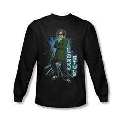 Three Stooges - Mens Larry Style Long Sleeve Shirt In Black