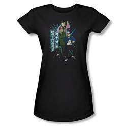 Three Stooges - Womens Stooge Style T-Shirt In Black